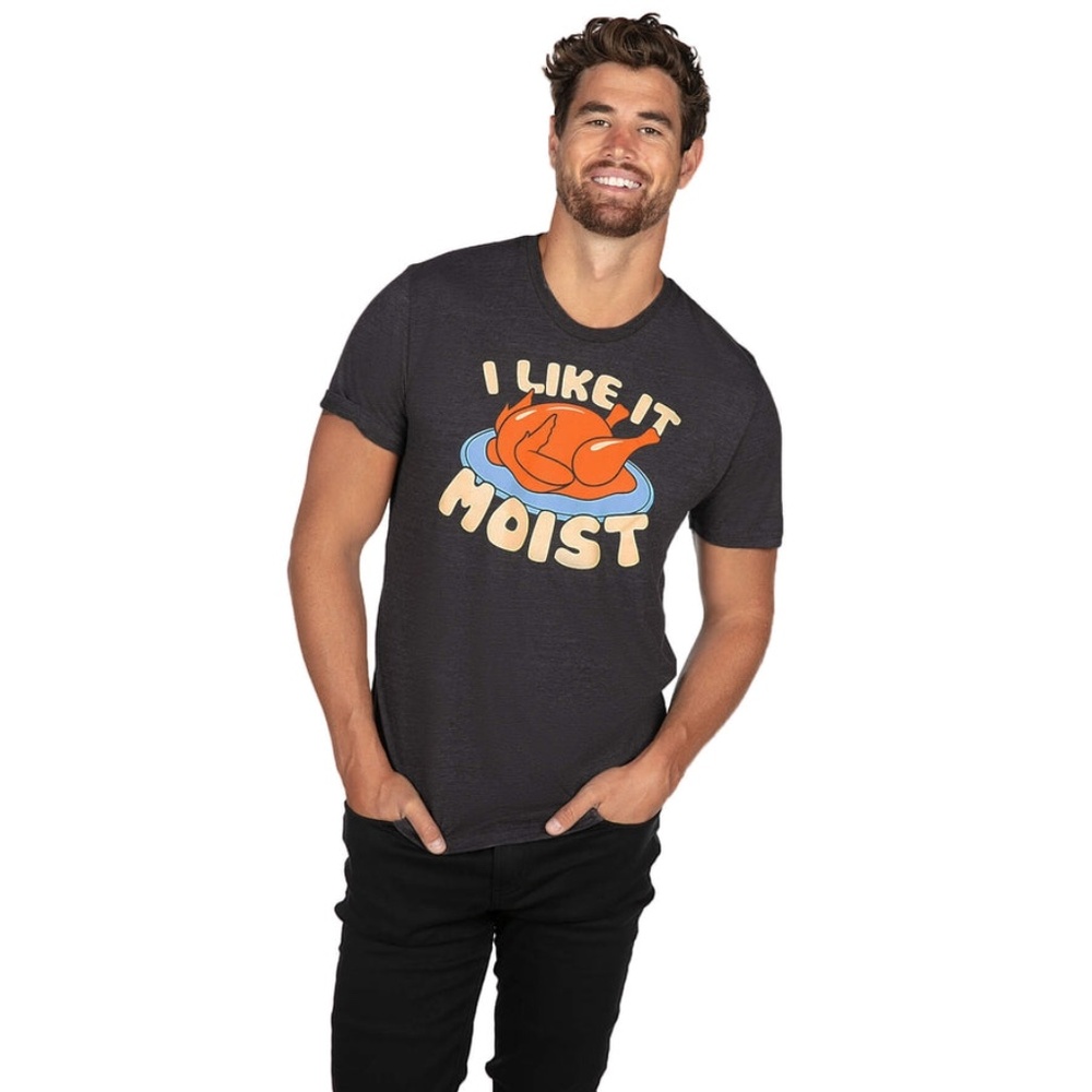 Tipsy Elves Men's I Like Moist Turkey Tee Size XLXL - Picture 2 of 3